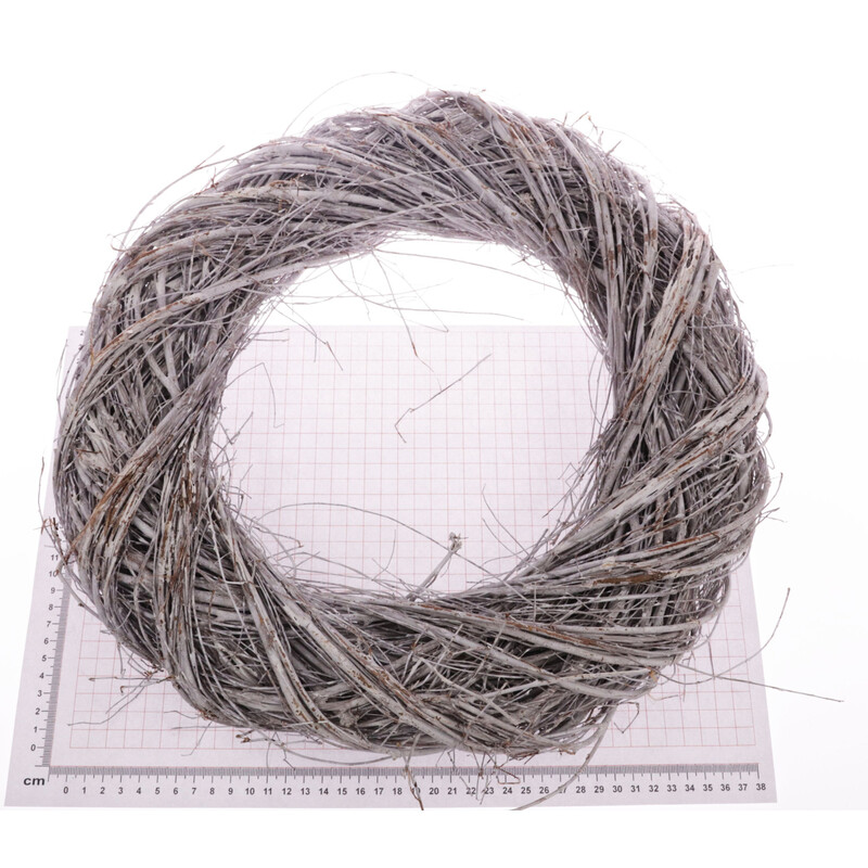 VĚNEC PROUTĚNÝ 40cm*BÍLÁ