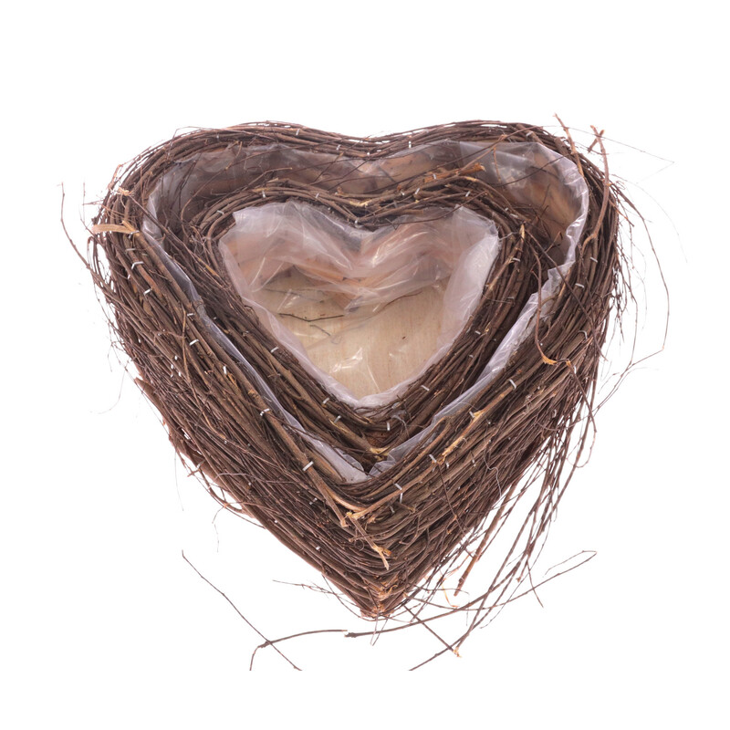 OBAL RÉVA SRDCE 23x08x25cm 15x06x18*BÍLÁ