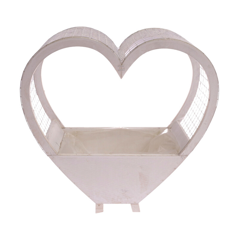 OBAL SRDCE 28x20x10cm*BÍLÁ