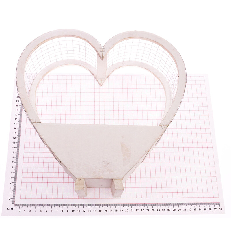 OBAL SRDCE 28x20x10cm*BÍLÁ