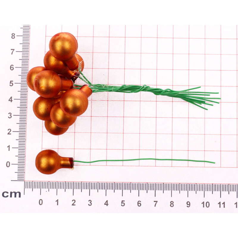 KOULE NA DR. 1,5x10,5cm 144ks MIX*ŠAMPAŇ+MĚDENÁ