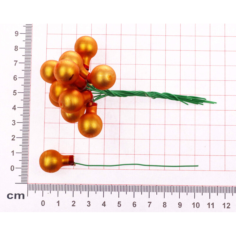KOULE NA DR. 1,5x10,5cm 144ks MIX*ZLATÁ+ORANŽOVÁ