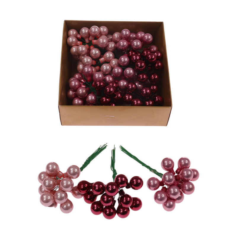 KOULE NA DR. 1,5x10,5cm 144ks MIX*RŮŽOVÁ