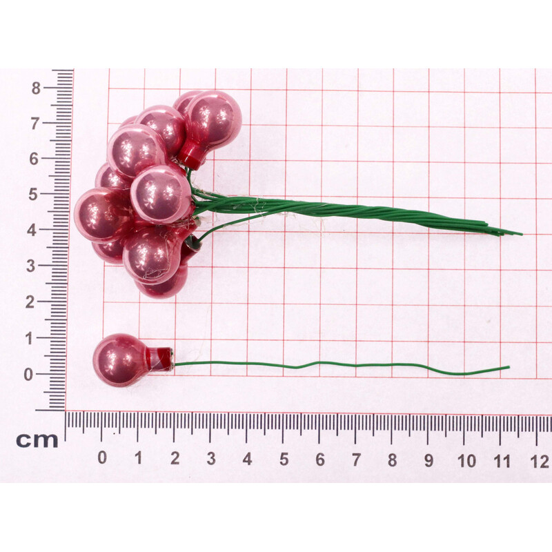 KOULE NA DR. 1,5x10,5cm 144ks MIX*RŮŽOVÁ