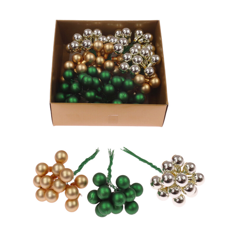 KOULE NA DR. 1,5x10,5cm 144ks MIX*ZELENÁ+ZLATÁ