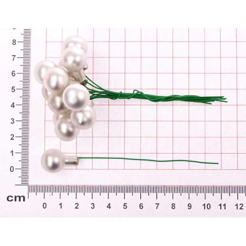 KOULE NA DR. 1,5x10,5cm 144ks MIX*STŘÍBRNÁ