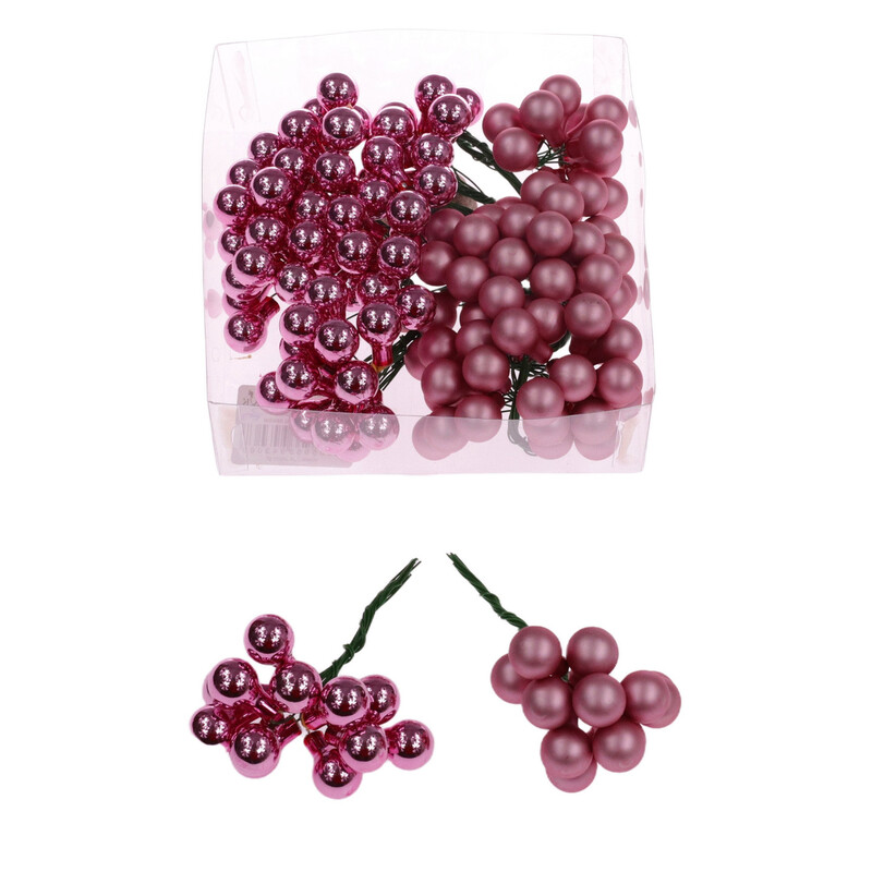 KOULE NA DR. 1,5x10,5cm 144ks MIX*RŮŽOVÁ