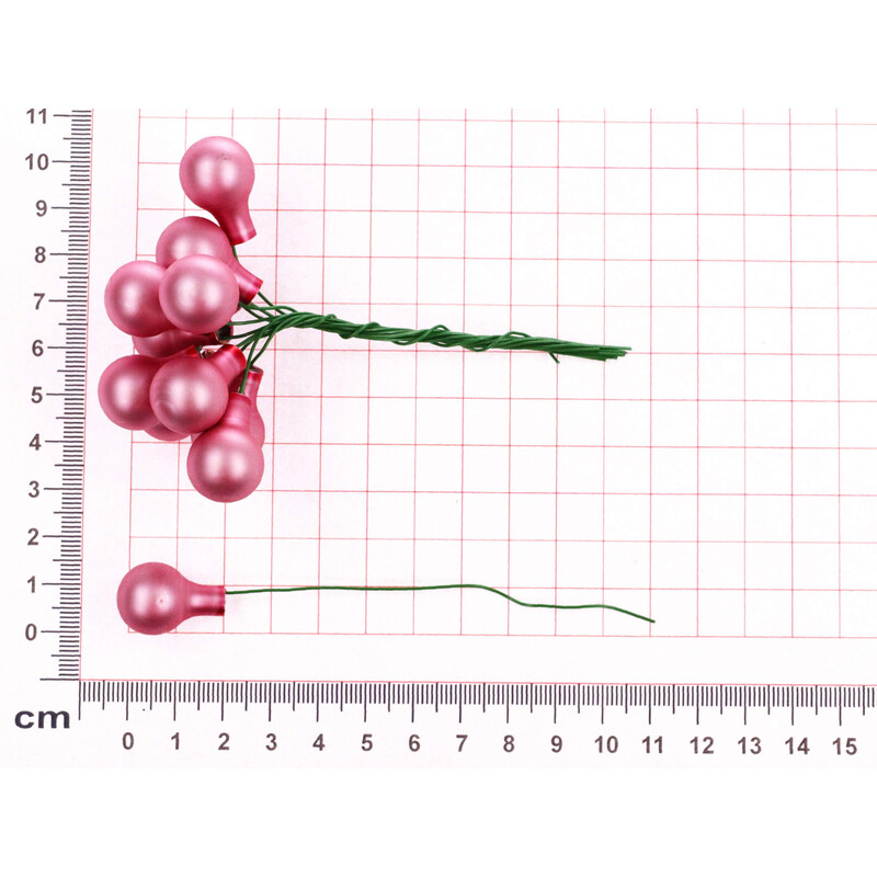 KOULE NA DR. 1,5x10,5cm 144ks MIX*RŮŽOVÁ