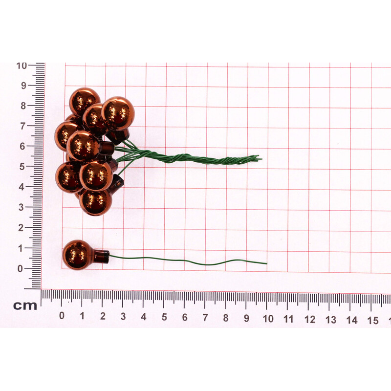 KOULE NA DR. 1,5x10,5cm 144ks MIX*ŠAMPÁŇ+HNĚDÁ