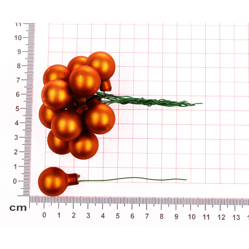 KOULE NA DR. 2x10,5cm 144ks MIX*ŠAMPAŇ+MĚDENÁ