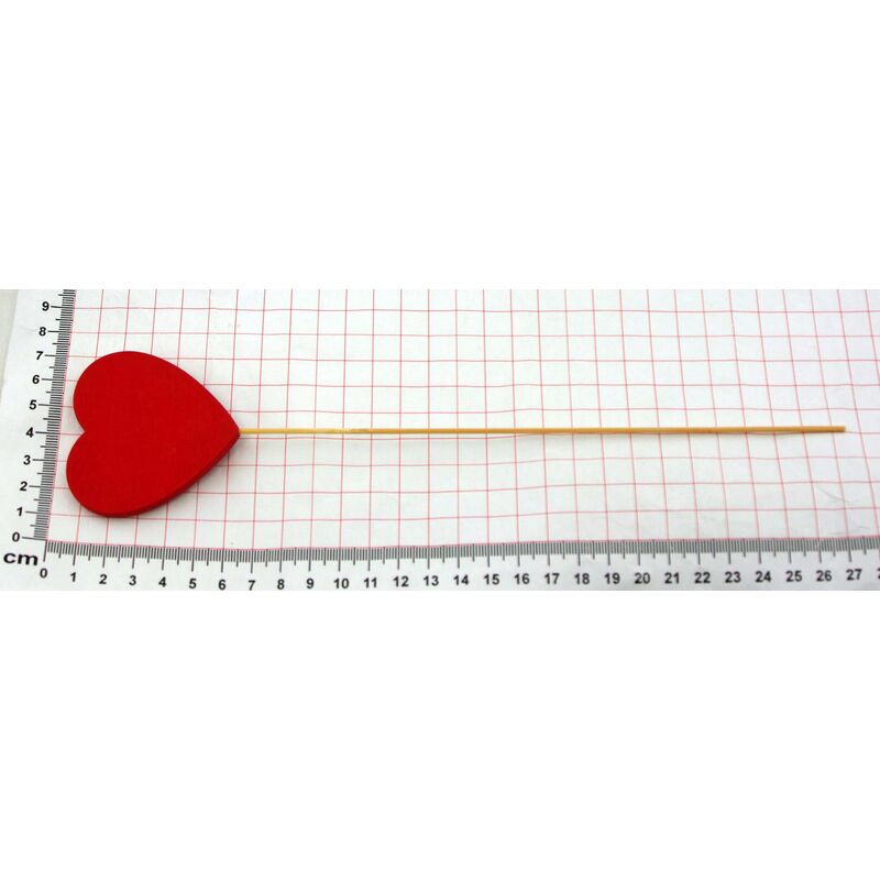 ZÁPICH D SRDCE 06x26cm 6ks*ČERVENÁ