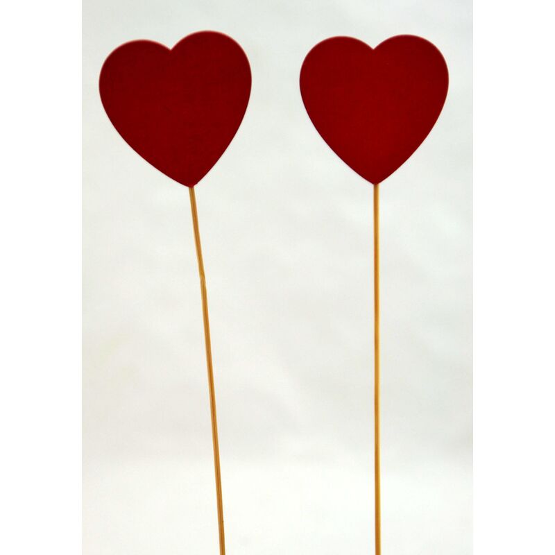 ZÁPICH SRDCE 4x25cm 6ks*ČERVENÁ