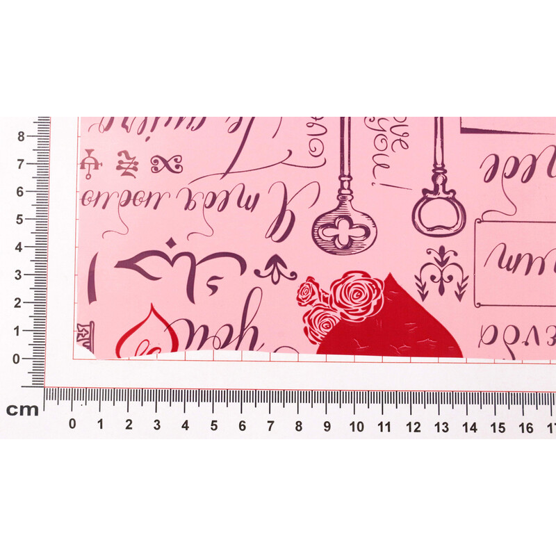 ROLE PLAST SRDCE SN 50cmx9m*RŮŽOVÁ+ČERVENÁ 12