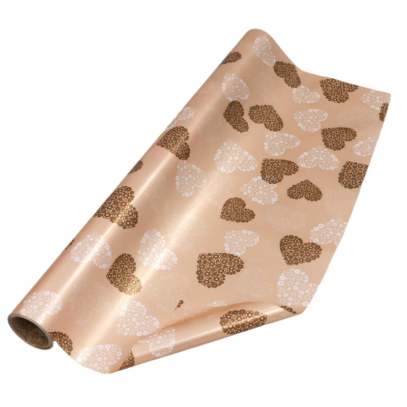 ROLE PLAST SRDCE SK 50cmx9m*HNĚDÁ SV. 04