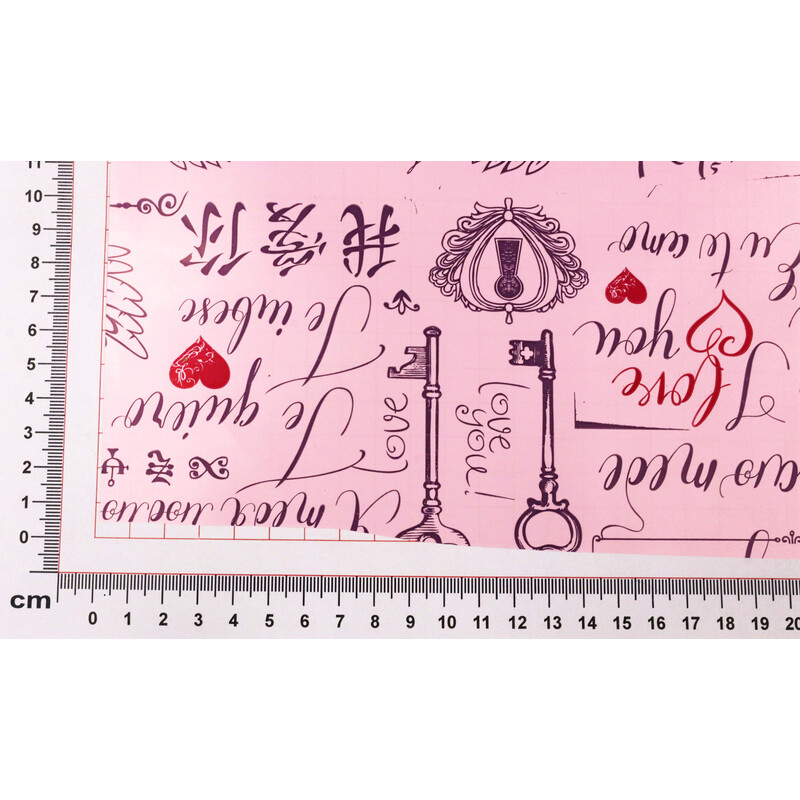 ROLE PLAST SRDCE SN 50cmx9m*RŮŽOVÁ+ČERVENÁ 38