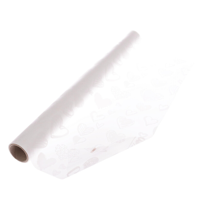 ROLE PLAST SRDCE AMORKI 50cmx9m*BÍLÁ 01