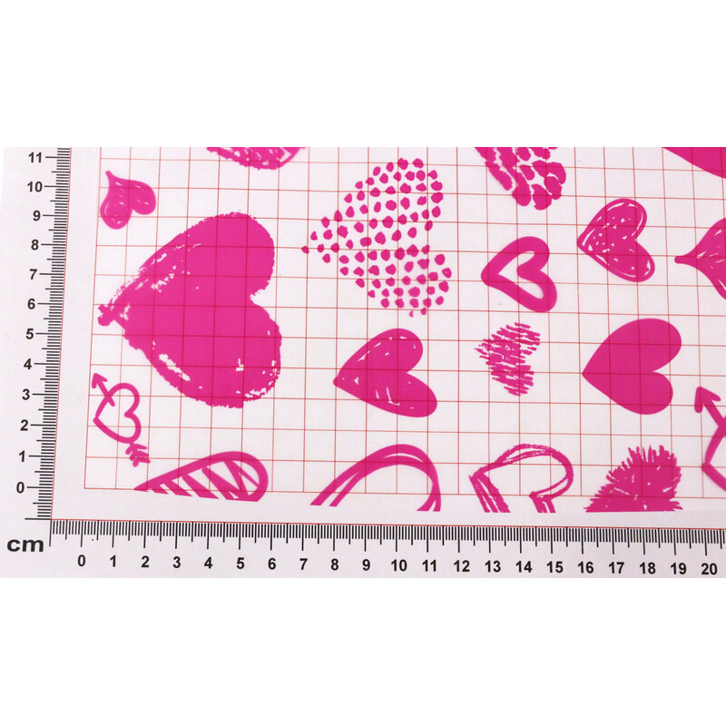 ROLE PLAST SRDCE AMORKI 50cmx9m*RŮŽOVÁ TM. 03