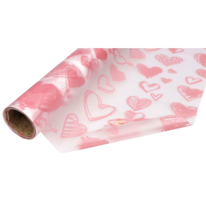 ROLE PLAST SRDCE AMORKI 50cmx9m*STARORŮŽOVÁ 05