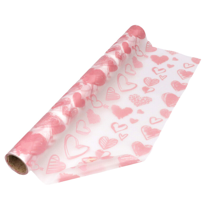 ROLE PLAST SRDCE AMORKI 50cmx9m*STARORŮŽOVÁ 05