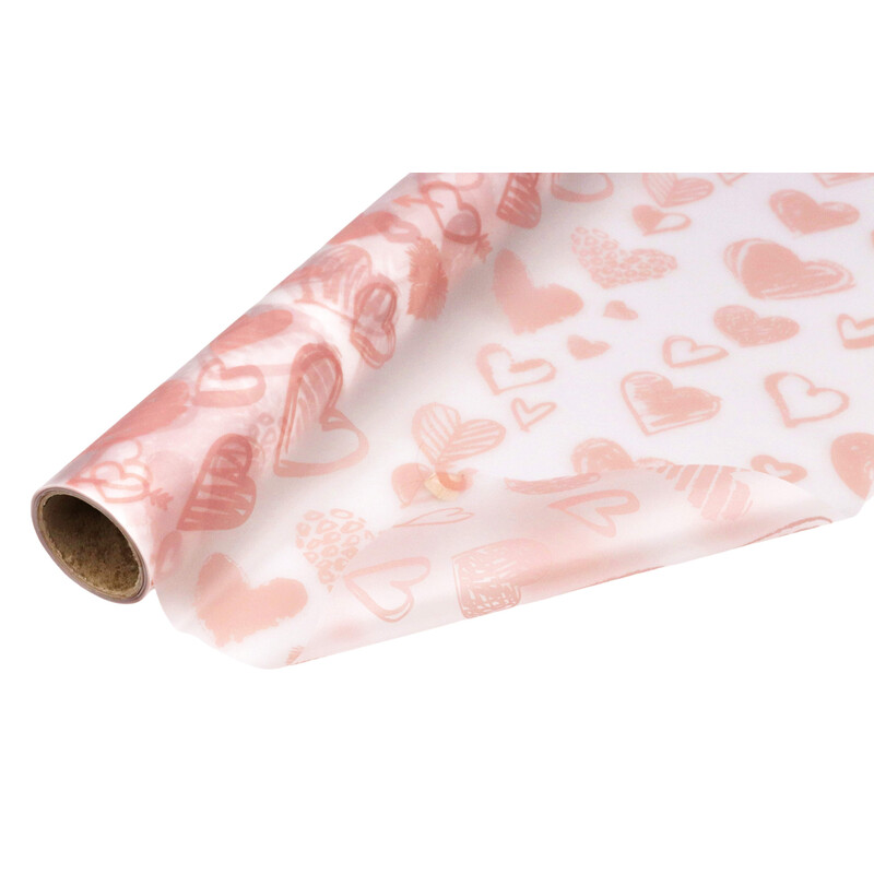 ROLE PLAST SRDCE AMORKI 50cmx9m*STARORŮŽOVÁ 75