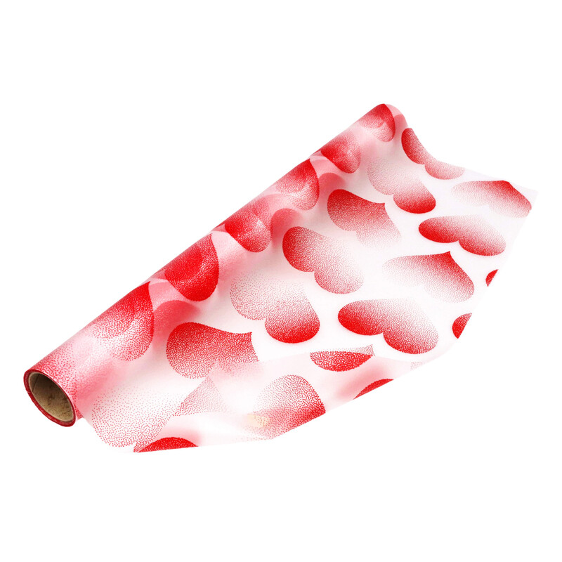 ROLE PLAST SRDCE MGIELKA 50cmx9m*ČERVENÁ 22