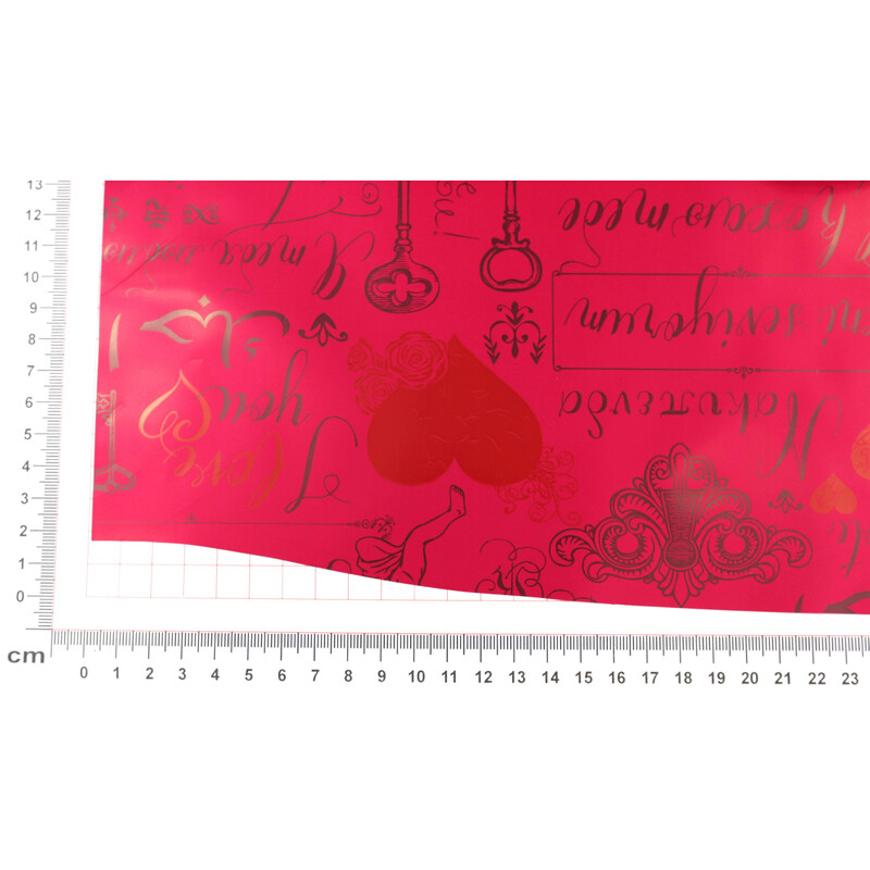 ROLE PLAST SRDCE SK 50cmx9m*RŮŽOVÁ TM. 35