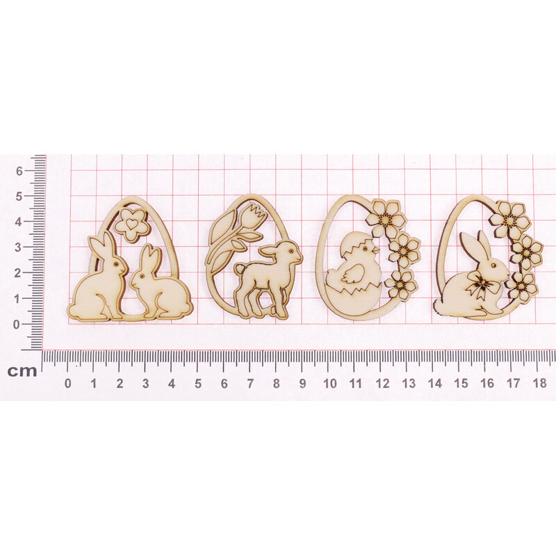 VELIKONOCE ZVÍŘÁTKA XD 5cm 32ks*PŘÍRODNÍ