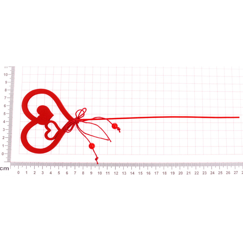 ZÁPICH SRDCE 8x26cm 18ks*ČERVENÁ