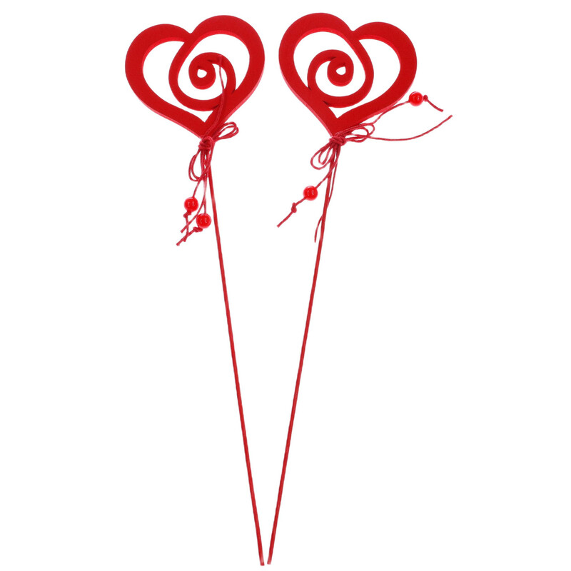 ZÁPICH SRDCE 8x26cm 18ks*ČERVENÁ