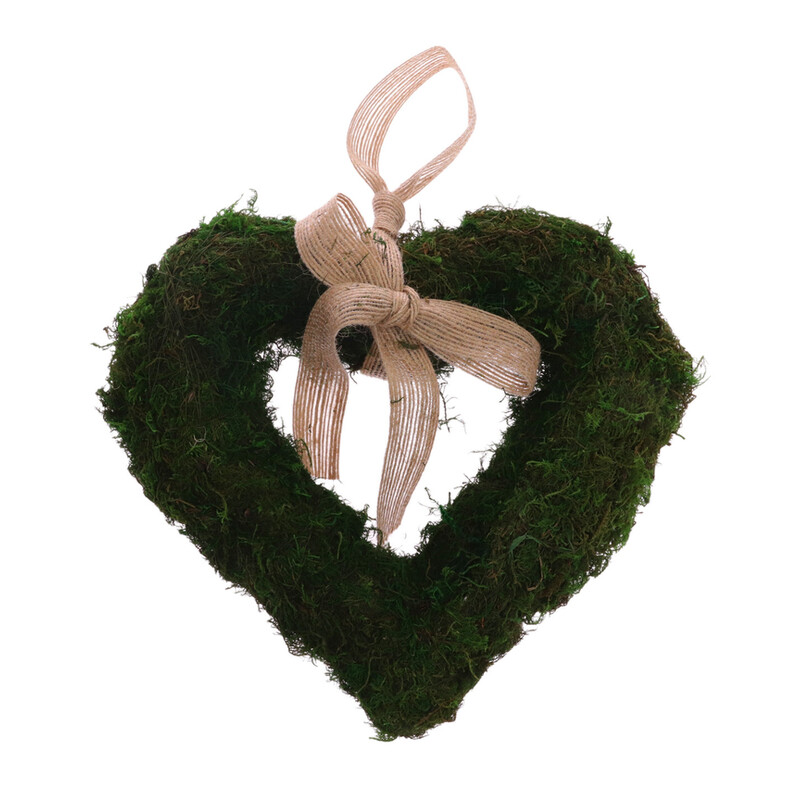 SRDCE MECHOVÉ 20cm*ZELENÁ