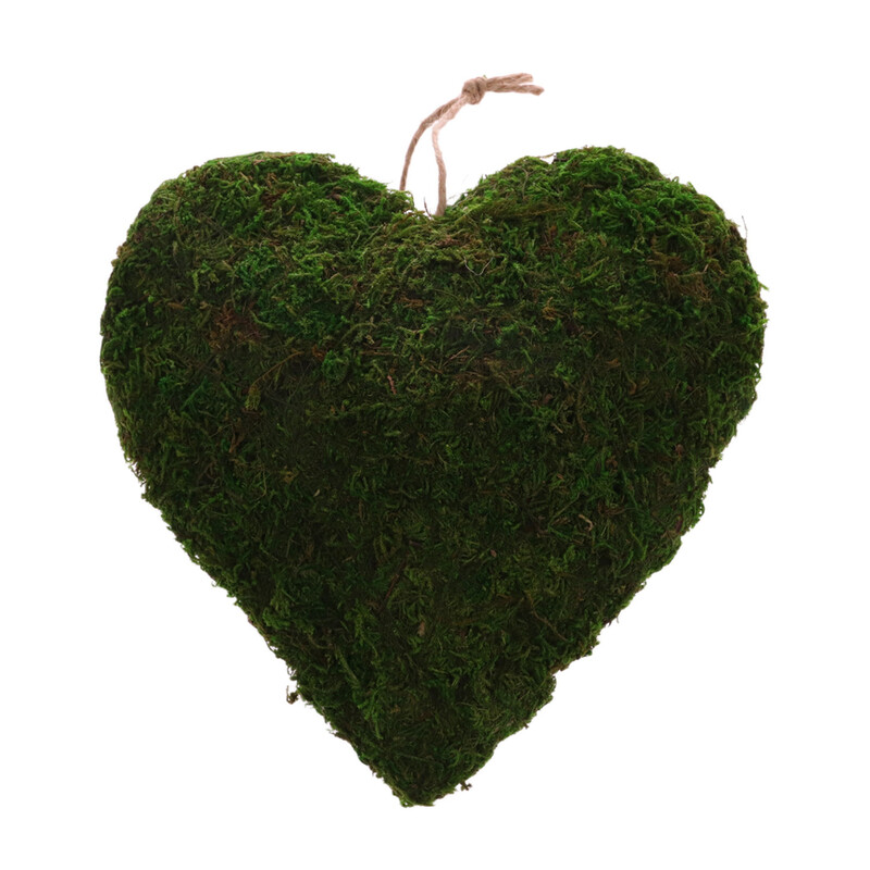 SRDCE MECHOVÉ 20cm*ZELENÁ