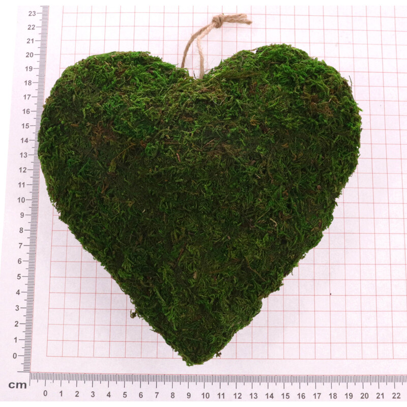 SRDCE MECHOVÉ 20cm*ZELENÁ