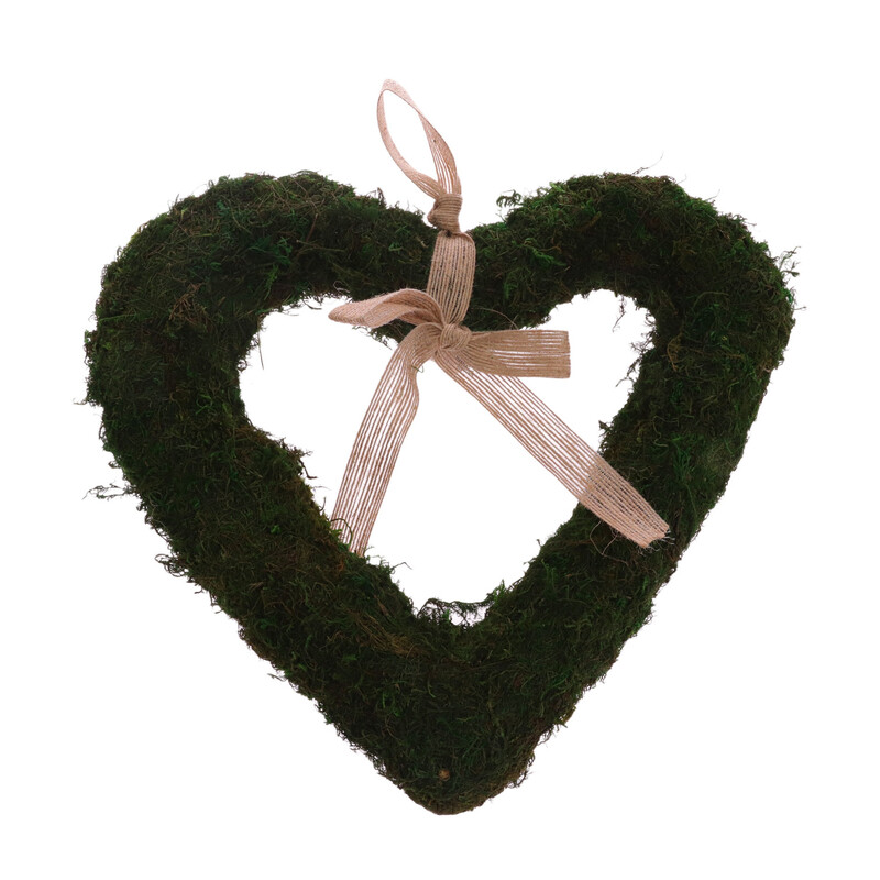 SRDCE MECHOVÉ 30cm*ZELENÁ