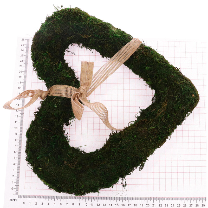 SRDCE MECHOVÉ 30cm*ZELENÁ