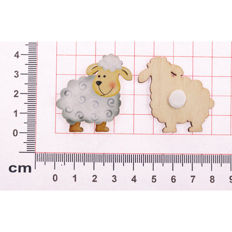 OVEČKA NALEPOVACÍ 3x4cm 10ks*MIX BAREV