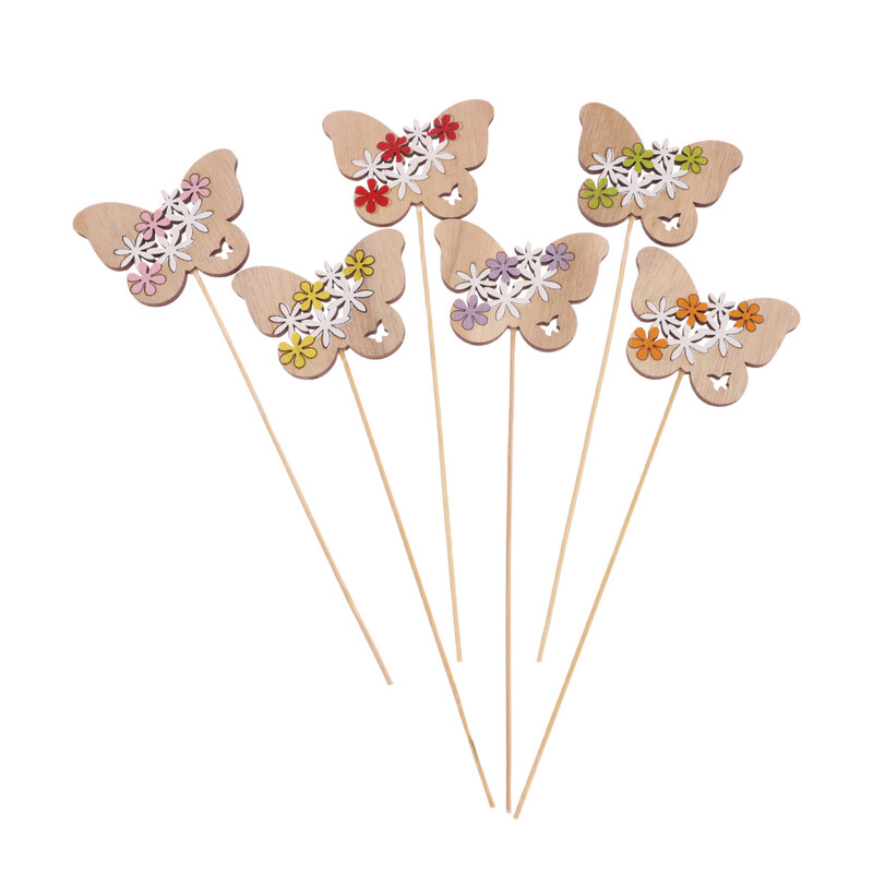 ZÁPICH MOTÝL 08x08x25cm 6ks*MIX BAREV