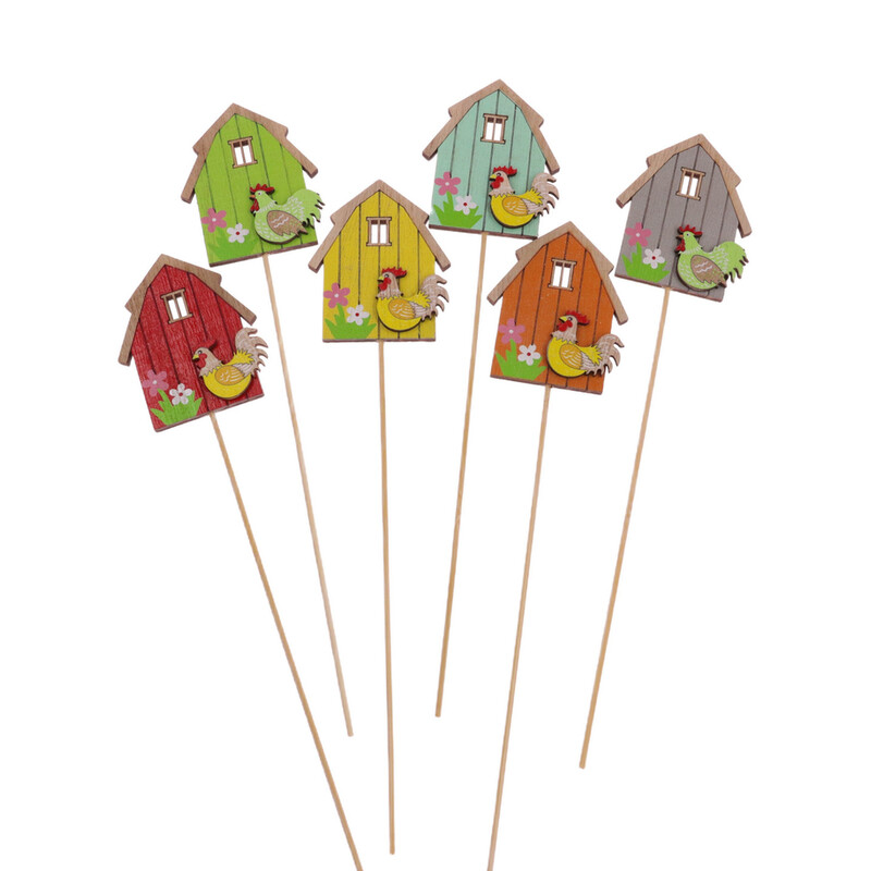 ZÁPICH DOMEK 6x7,5x28cm 6ks*MIX BAREV