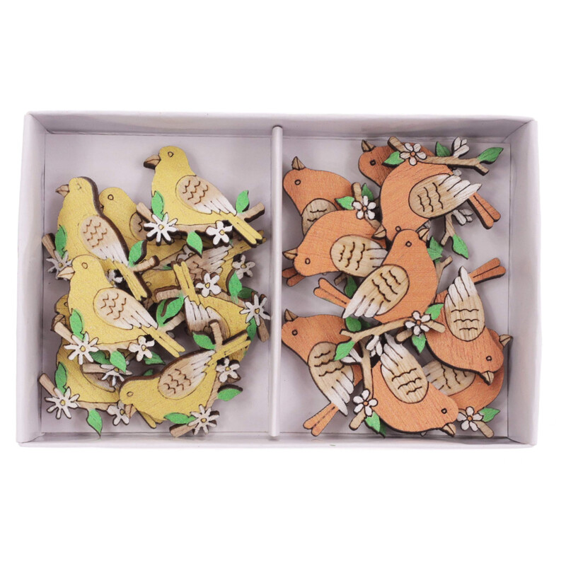 PTÁČEK NALEPOVACÍ 3X2,5cm 18ks*MIX BAREV