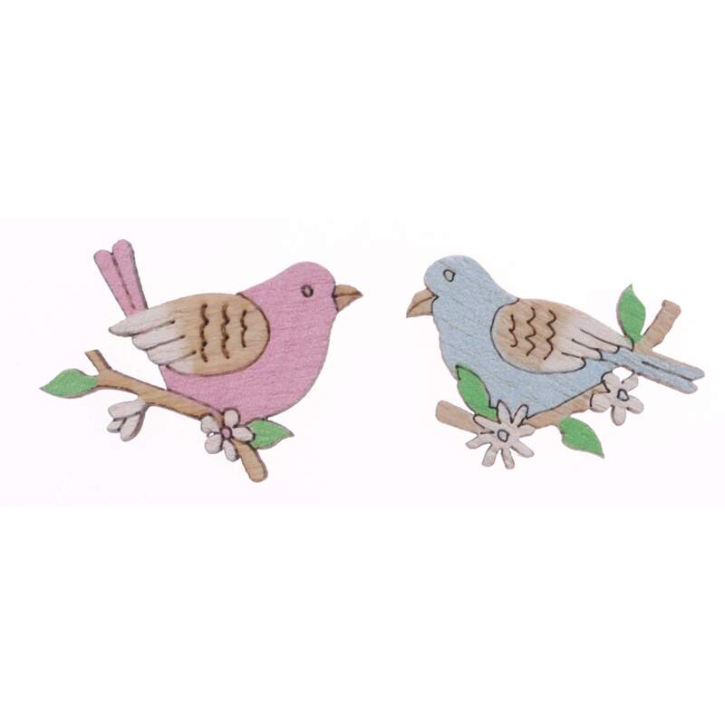 PTÁČEK NALEPOVACÍ 3X2,5cm 18ks*MIX BAREV