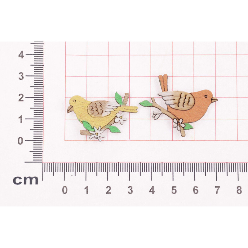 PTÁČEK NALEPOVACÍ 3X2,5cm 18ks*MIX BAREV