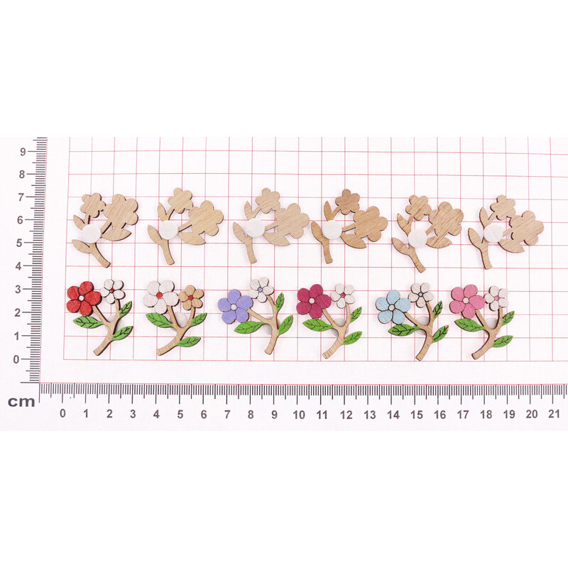 KYTKY NALEPOVACÍ 3X3,5cm 18ks*MIX BAREV