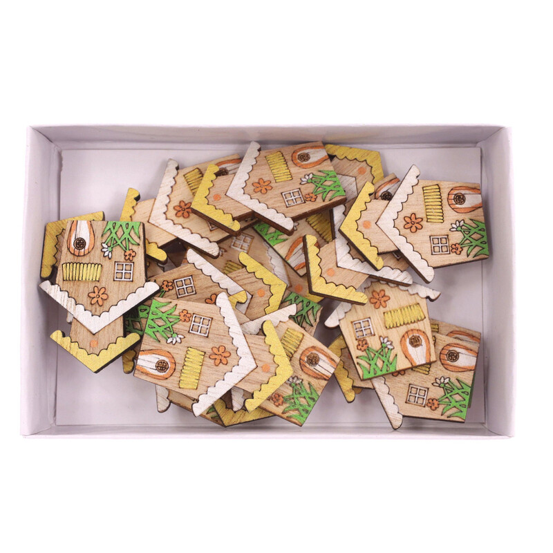 DOMEK NALEPOVACÍ 3X3,5cm 18ks*MIX BAREV