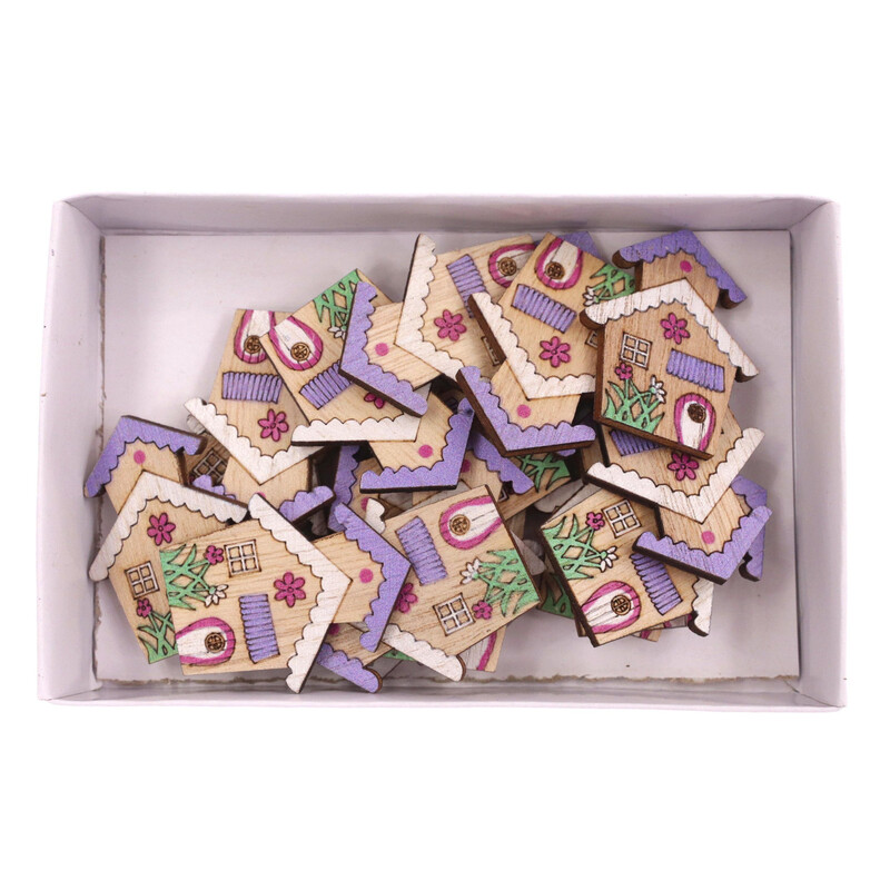 DOMEK NALEPOVACÍ 3X3,5cm 18ks*MIX BAREV