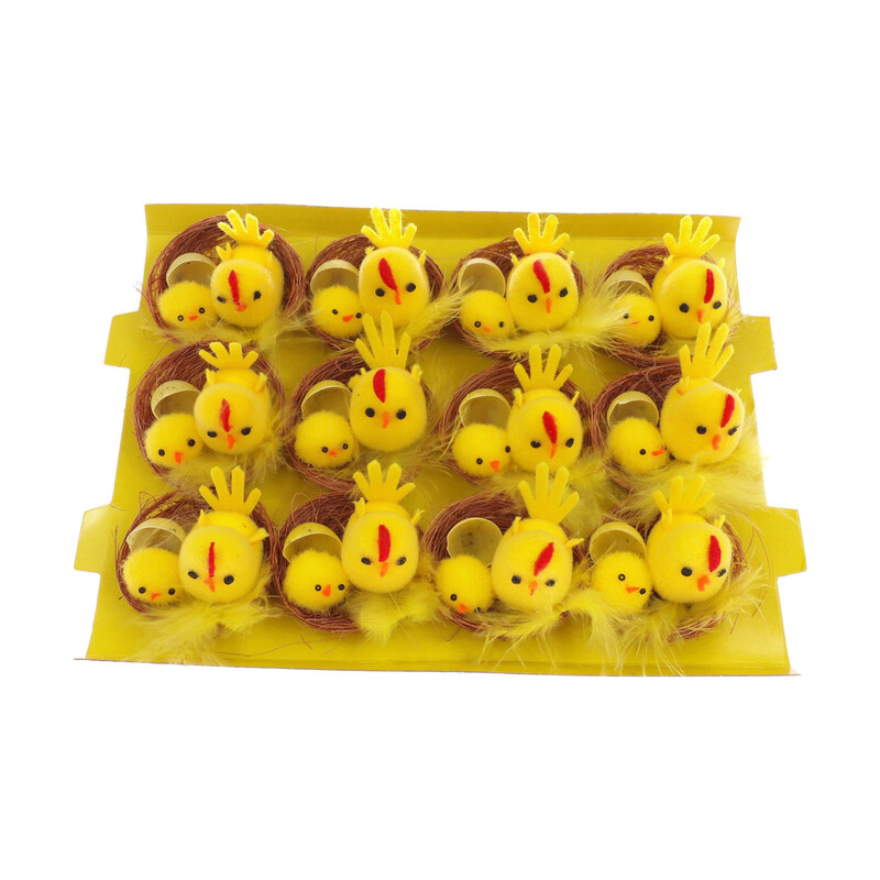 KUŘÁTKA 5cm 12ks*ŽLUTÁ