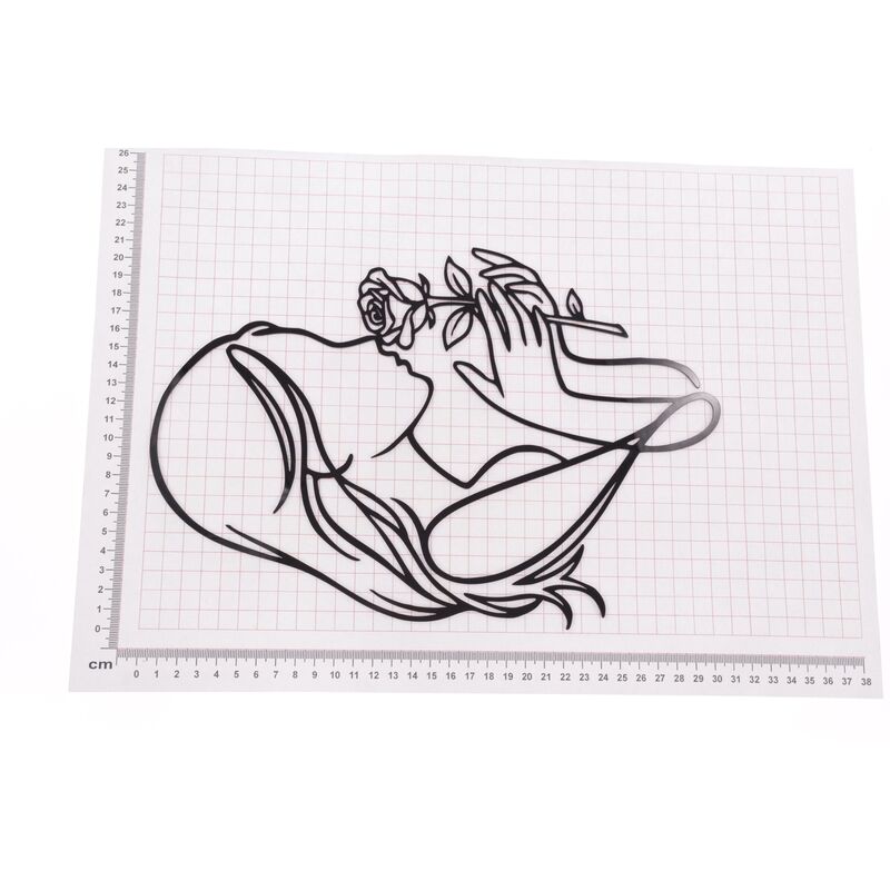 DÍVKA S RŮŽÍ PX 28X21 cm*ČERNÁ