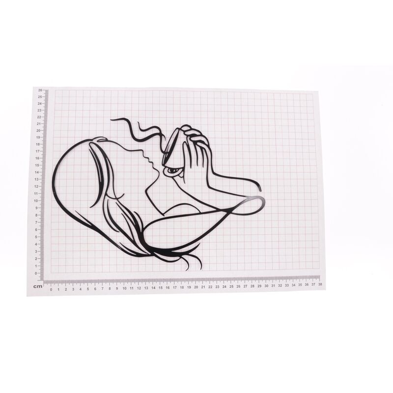 DÍVKA S KÁVOU PX 30X20 cm*ČERNÁ