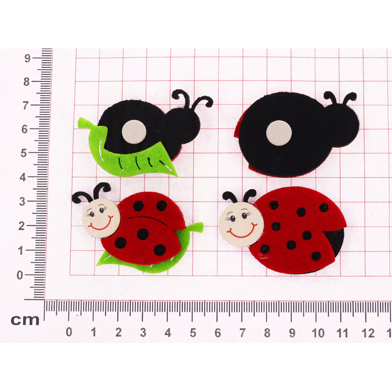 BERUŠKA NALEP FILC 5X3,5cm 4ks*MIX BAREV