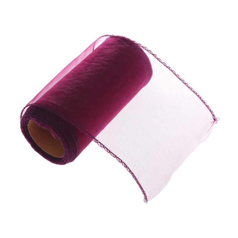 ORGANZA 11cmx10yd*BORDOVÁ TM. 068