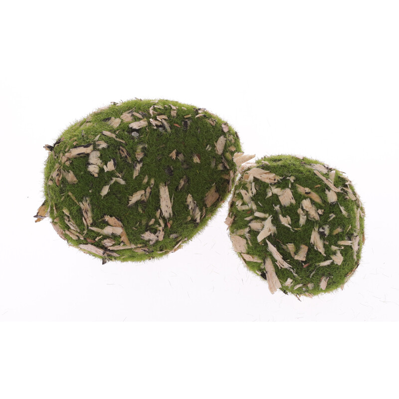 KAMENY MECHOVÉ+SLÁMA 5ks*ZELENÁ