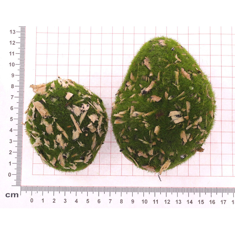 KAMENY MECHOVÉ+SLÁMA 5ks*ZELENÁ